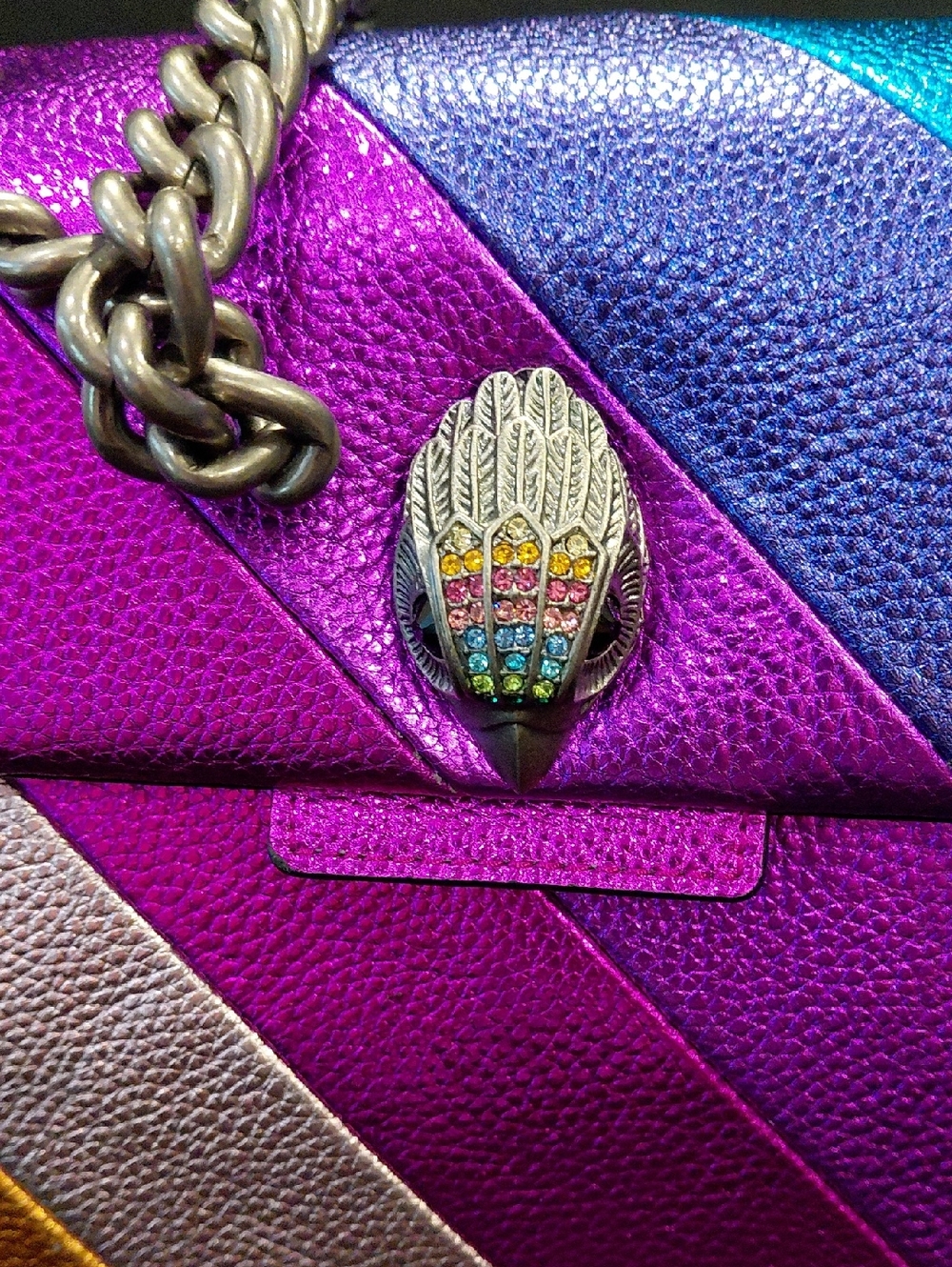 KURT GEIGER KONDON LARGE RAINBOW KENSINGTON SATCHEL - Picture 5 of 12